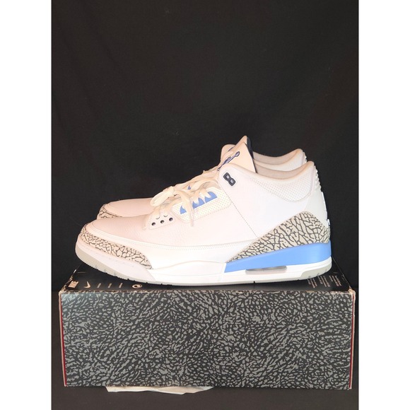 Air Jordan 3 Retro UNC Mens Size 18 Basketball Shoes White/Blue‎ CT8532-104 main image 5